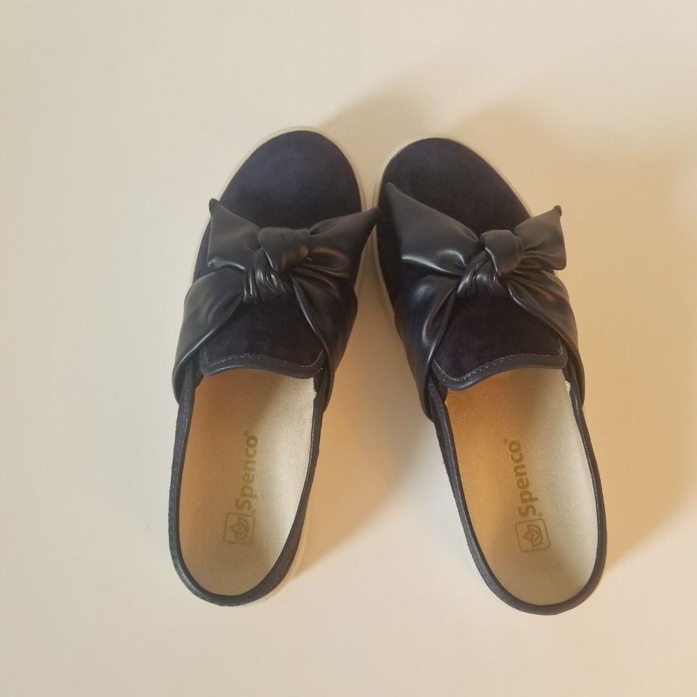 Spenco Barbados Orthotic Navy Suede Sneaker size 7B - Picture 9 of 11